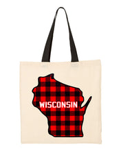 Load image into Gallery viewer, Wisconsin Plaid Tote