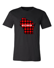 Load image into Gallery viewer, Wisconsin Plaid Graphic Tee