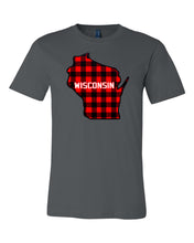 Load image into Gallery viewer, Wisconsin Plaid Graphic Tee