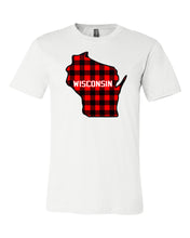 Load image into Gallery viewer, Wisconsin Plaid Graphic Tee