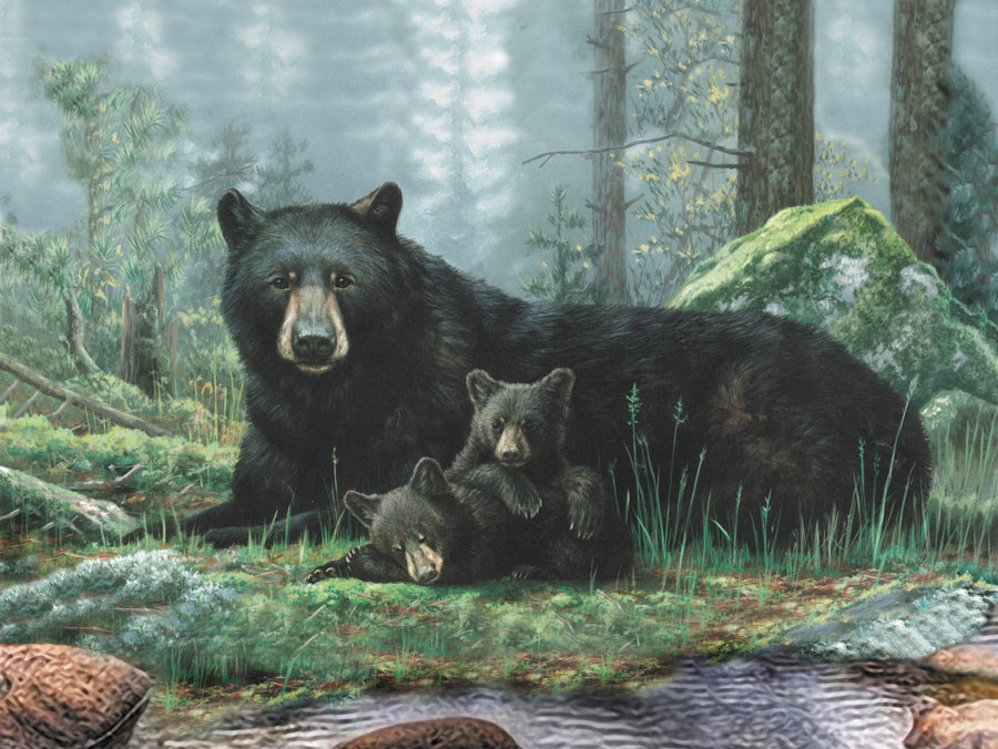 Bear and Cubs Tin Sign