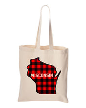 Load image into Gallery viewer, Wisconsin Plaid Tote
