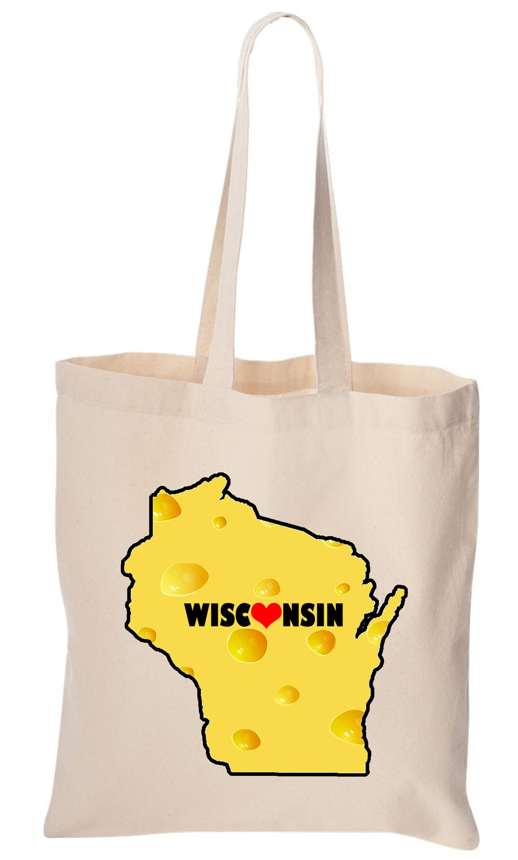 Wisconsin Heart Cheese Tote
