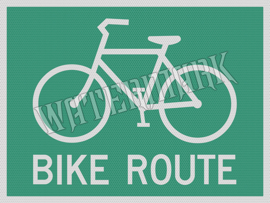 Bike Route Tin Sign